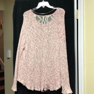 Free People verigated pink/rose sweater
